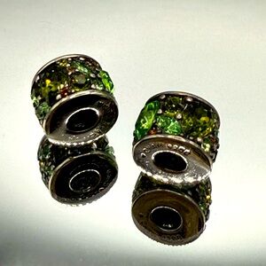 Camilla Gorgeous Various Green Shaped Stones set in 925 Silver PR of 2